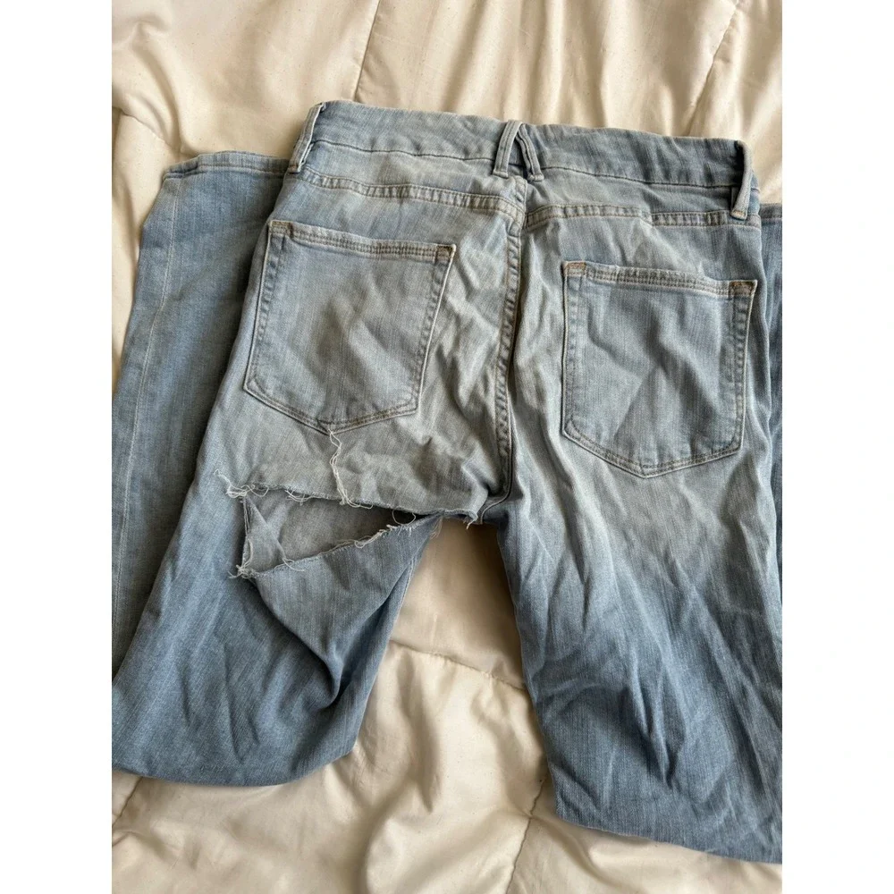 Good American Women's Blue‎ Good Legs Ripped Distressed Skinny Jeans Size 26